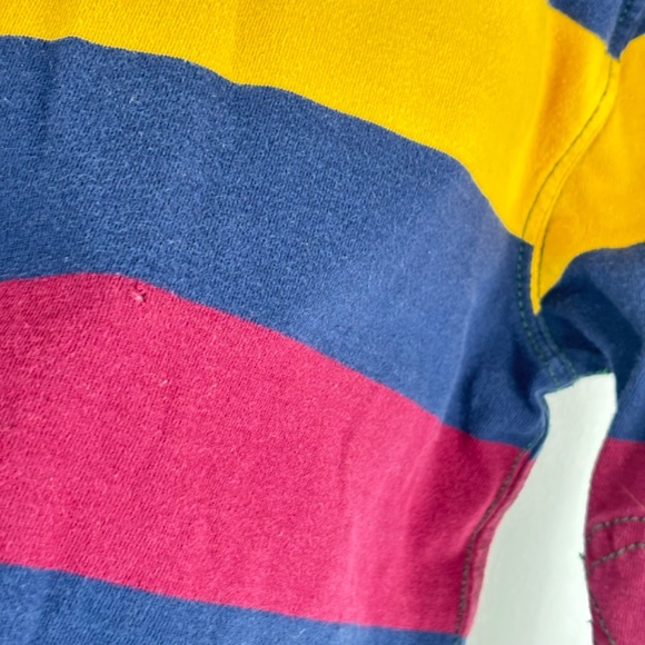 Polo Ralph Lauren Christmas Striped Rugby Shirt 4T Elbow Patches Collared Preppy - Picture 5 of 11
